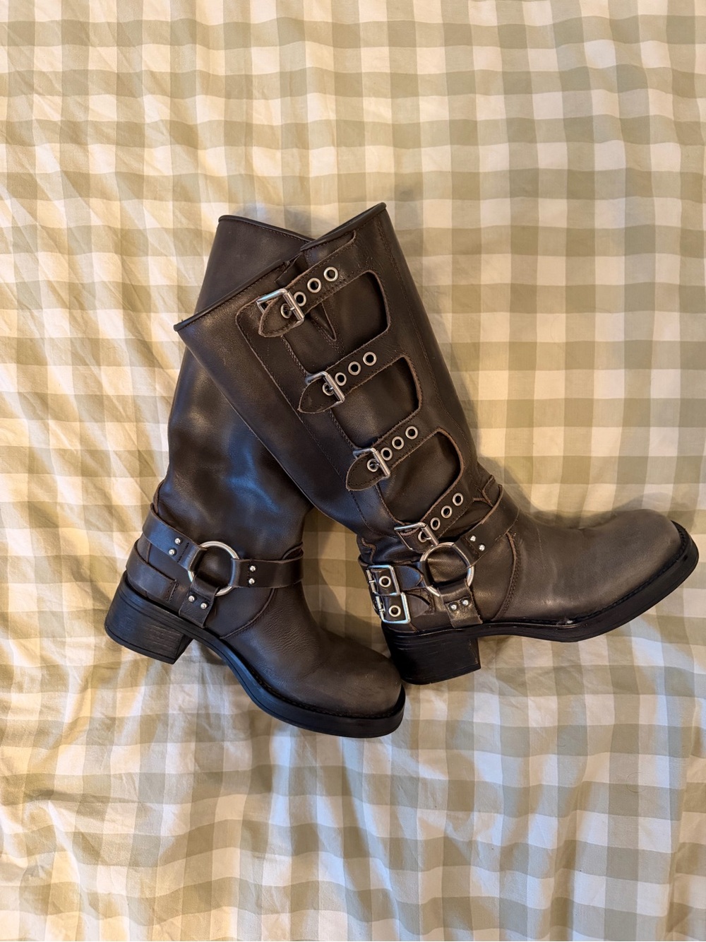Steve Madden Buckle Motorcycle Boots